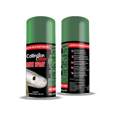 HabiStat Callington Mite Spray Reptile Enclosure Insecticide | Atkátlanító spray - 100 g