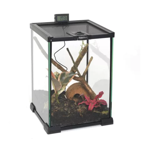 HabiStat | Glass Terrarium | Üveg terrárium kis testű hüllőknek és kétéltűeknek – 30×30×32 cm