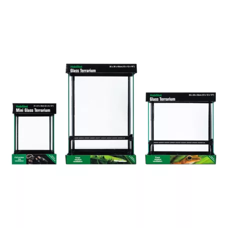 HabiStat | Glass Terrarium | Üveg terrárium lombakó hülők részére - 60x45x90 cm