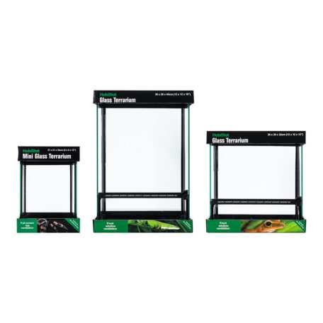 HabiStat | Glass Terrarium | Üveg terrárium hüllők részére - 91x45x90 cm