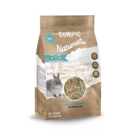 Cunipic | Naturaliss Happy Pack | Teljesértékű, felnőtt nyúl eledel - 1,81 Kg