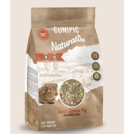 Cunipic | Naturaliss Happy Pack Guinea Pig | Teljesértékű tegerimalac eledel - 1,81 Kg