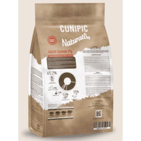Cunipic | Naturaliss Happy Pack Guinea Pig | Teljesértékű tegerimalac eledel - 1,81 Kg