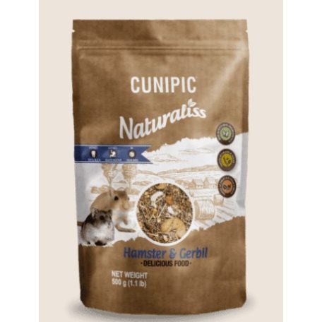 Cunipic | Naturaliss Happy Pack Hamster | Teljesértékű hörcsög eledel - 500 g