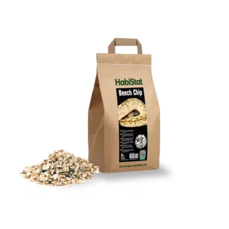 HabiStat | Beech Chip | Természetes bükkfaforgács hüllők és kisemlősök számára – 5 liter