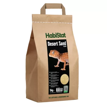 HabiStat | Desert Sand Yellow | Természetes sárga sivatagi homok terráriumi hüllők számára - 5 kg