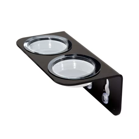 HabiStat | Arboreal Feeding Ledge Double | Kettős magassági etető- és itatótálka fán élő hüllők számára – 2 db tartó + tálka