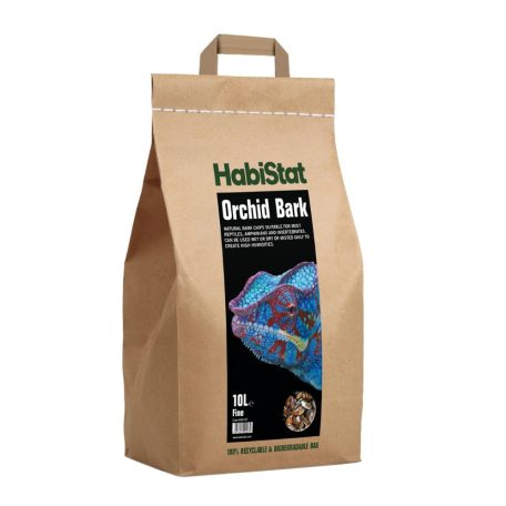 HabiStat | Orchid Barck Fine | Természetes finom szemű kéreg terráriumi növények és hüllők számára - 10 L