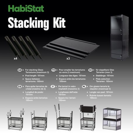 HabiStat Stacking kit for Terrarium | bővítő készlet egymása építhető terráriumokhoz - 45x45 cm