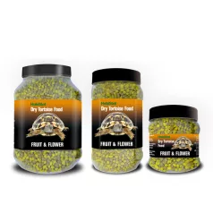   HabiStat | Tortoise Food Fruit&Flower | Gyümölcsös és Virágos alapú teknőstáp szárazföldi teknősök számára - 200 g