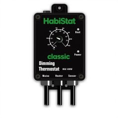   HabiStat | Dimming Thermostat Black | Analóg hőszabályzó hüllő terráriumokhoz - 600W
