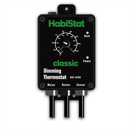 HabiStat | Dimming Thermostat Black | Analóg hőszabályzó hüllő terráriumokhoz - 600W