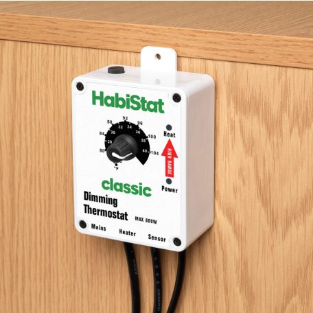 Habistat | High Range Dimming Thermostat White | Analóg hőszabályzó hüllő terráriumokhoz - 600W