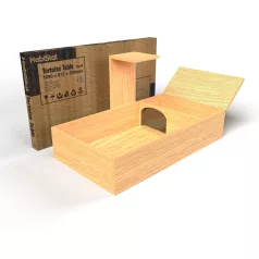   HabiStat | Torotise Table Oak | Strapabíró dekoratív asztal teknősök és kisállatok számára - 109x61 cm