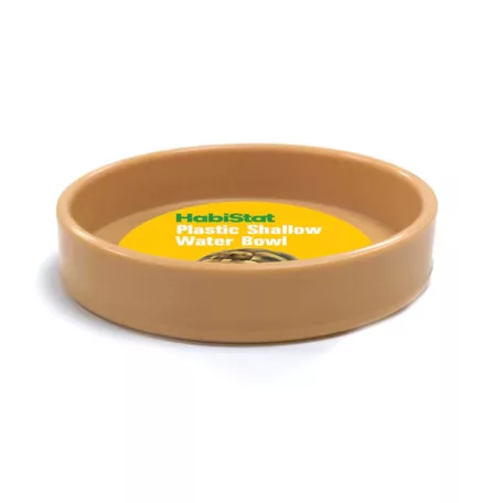 Habistat | Plastic Shallow Water Bowl | Kerek műanyag itatótál kis testű hüllők, kétéltűek és rágcsálók számára – 13 × 13 × 2,5 cm