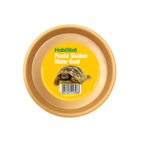 Habistat | Plastic Shallow Water Bowl | Kerek műanyag itatótál kis testű hüllők, kétéltűek és rágcsálók számára – 13 × 13 × 2,5 cm