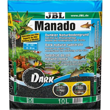 JBL Manado Dark | Dekorhomok (fekete) édesvízi akváriumokhoz - 10 L