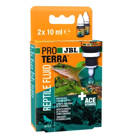 JBL ProTerra Reptile Fluid | Folyékony ásványi anyag és nyomelem kiegészítő hüllők részére – 2 x 10 ml (38 g)