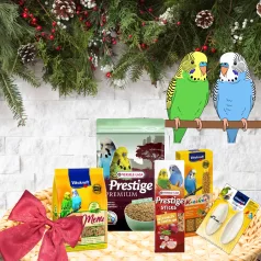   Karácsonyi Ajándékcsomag Hullámos papagájoknak I Tweet & Treat Bundle - Csipogás és finomság