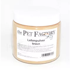   The Pet Factory | Lehmpulver braun | Barna agyagpor homok keményítéséhez és járatépítéshez – 1 kg