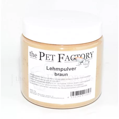 The Pet Factory | Lehmpulver braun | Barna agyagpor homok keményítéséhez és járatépítéshez – 1 kg