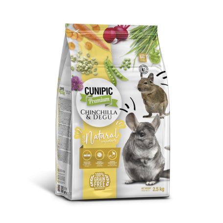 Cunipic | Premium | Teljesértékű csincsilla és degu eledel - 2,5 Kg 