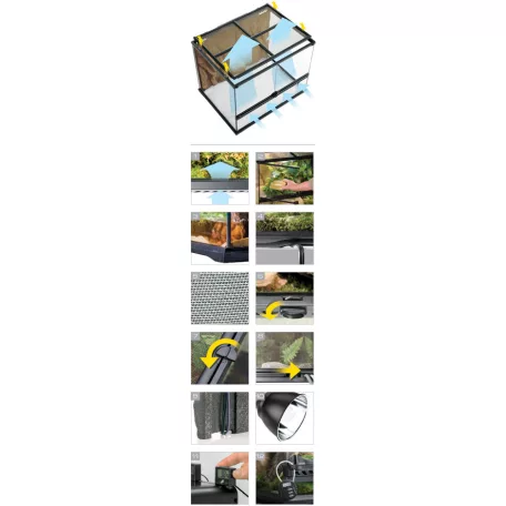 Exo terra Natural Advancer Terrarium | Dekoratív kivitelű üvegterrárium - közepes - 60x45x30cm