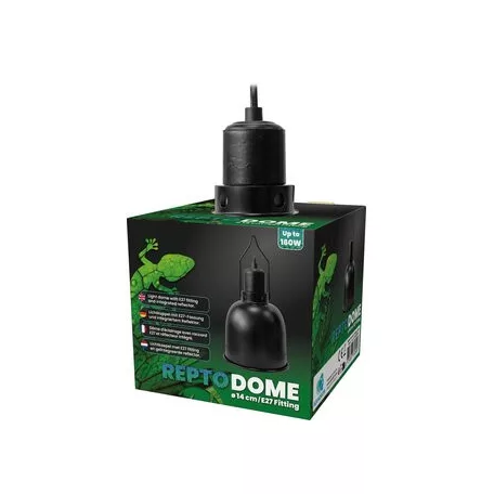 REPTO | DOME E27 FITTING | Reflektor foglalat, fekete színben - 14 cm