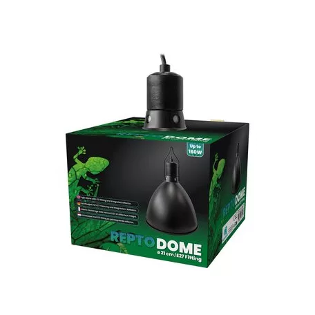 REPTO | DOME E27 FITTING | Reflektor foglalat, fekete színben - 21 cm
