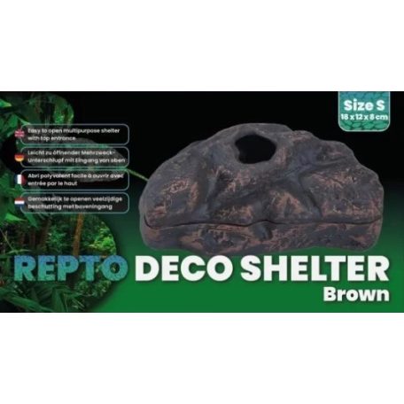 REPTO | DECO SHELTER BROWN | Bújó, barna - S