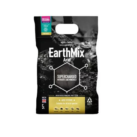 Arcadia | EarthMix Arid | Bioaktív terráriumi talajkeverék szárazságtűrő hüllők számára – 5 liter