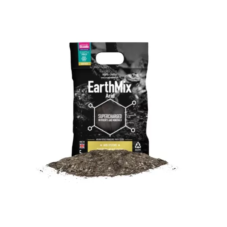Arcadia | EarthMix Arid | Bioaktív terráriumi talajkeverék szárazságtűrő hüllők számára – 5 liter