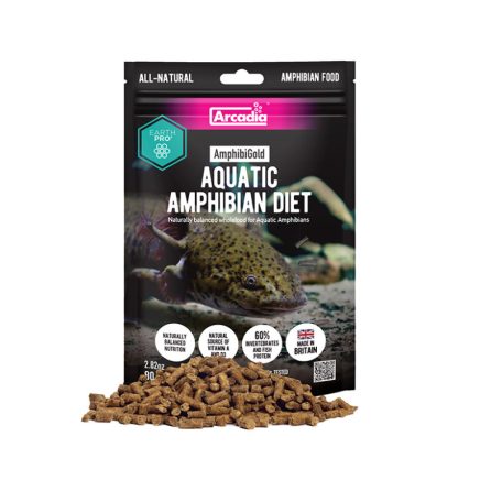 Arcadia | EARTH PRO AMPHIBI GOLD | Teljes értékű szemcsés eledel rovarfogyasztó kétéltűek számára – 80 g