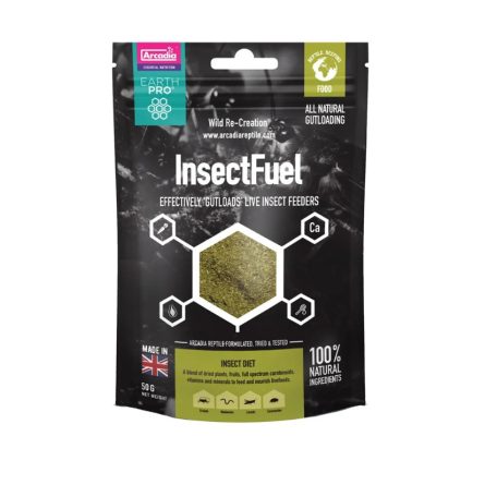 Arcadia | EarthPro InsectFuel | Természetes eredetű eleségállat-táp spirulinával és kalciummal – 50 g