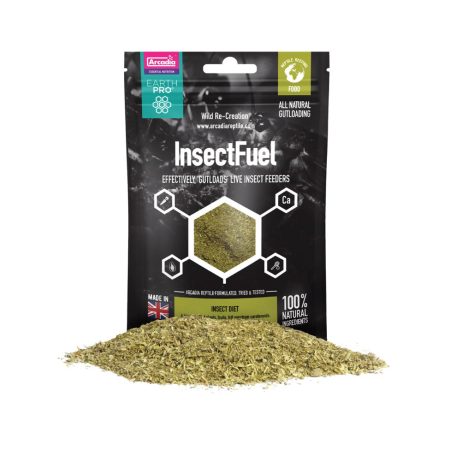 Arcadia | EarthPro InsectFuel | Természetes eredetű eleségállat-táp spirulinával és kalciummal – 50 g