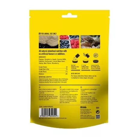 Arcadia | Earth Pro JellyPot Gold Repti Gold | Teljes értékű vitorlás gekkó táp gazdag rovarfehérjével – 100 g
