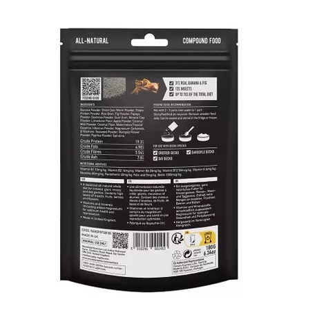 Arcadia | Earth Pro StickyFoot Gold Banana-Fig | Teljes értékű gyümölcsös táp vitorlás gekkók számára – 180 g