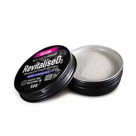 Arcadia | EarthPro RevitaliseD3 | D3-vitaminnal és ásványi anyagokkal dúsított por hüllők számára – 50 g
