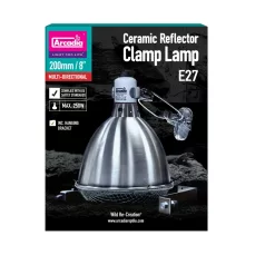   Arcadia | Reflector Clamp Lamp with Ceramic Holder | Hőálló világítótest kerámiafoglalattal hüllők terráriumába - 250 W/200 mm