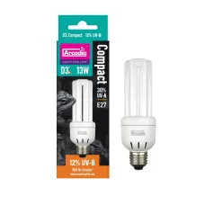   Arcadia | UVB Compact Bulb | Kompakt UVB fényforrás sivatagi hüllők és nappali gekkók számára 12% - 13 W