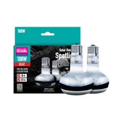   Arcadia | Solar Basking Spotlight Twin | Dupla melegítő izzó csomag sivatagi hüllők számára – 2 x 100 watt