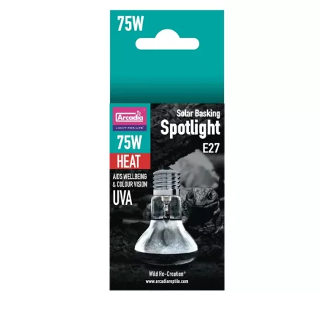 Arcadia | Solar Basking Spotlight | Intenzív UVA melegítő izzó hüllők terráriumába - 75 W