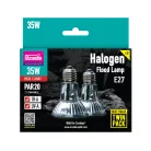 Arcadia | Halogen Basking Spot Twin Pack | Halogén melegítő izzópár nappali sütkérező hüllők számára – 2 × 35 W / 63 mm