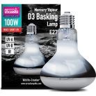 Arcadia | 2nd Generation Mini D3 UV Basking Lamp | UVB napozó és melegítő izzó D3-vitaminnal nappali hüllők számára - 100 W