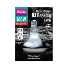   Arcadia | D3 Basking Lamp | Melegítő izzó D3-vitaminnal dúsítva sivatagi hüllők számára – 160 watt
