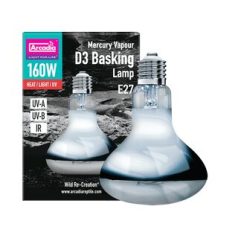   Arcadia | D3 Basking Lamp | Melegítő izzó D3-vitaminnal dúsítva sivatagi hüllők számára – 160 watt
