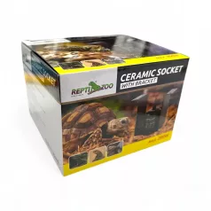   Repti Zoo | Kerámia foglalat tartóval | Hőálló izzófoglalat terráriumokhoz – max. 200 W