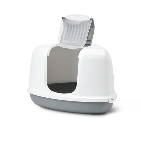 Savic Nestor Corner | sarok macska WC, szürke-fehér 58,5x45,5x40cm