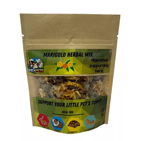 HexPets | Marigold Herbal Mix – Prémium szárított körömvirág gyógynövénykeverék – 200 ml