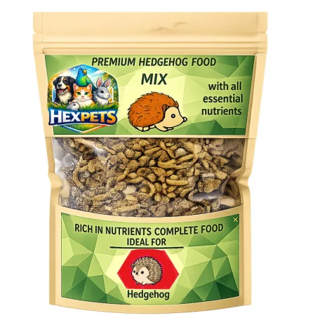 HexPets | Hedgehog Complete Diet Mix | Törpesün teljes értékű eledel rovarokkal és zöldségekkel – 350 g